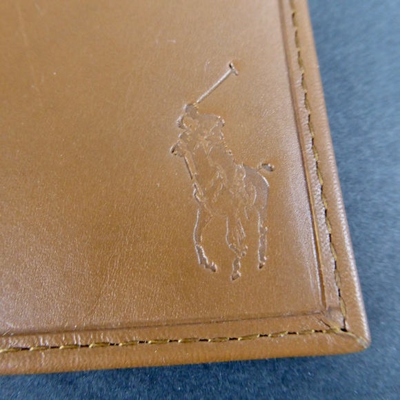 Polo Ralph Lauren Card Case Wallet Tan Leather NWT - Picture 3 of 5